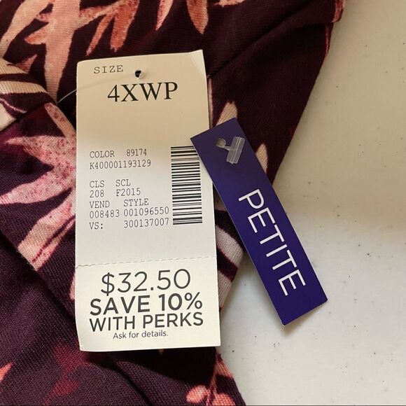 Catherine’s Maroon and pink floral top - Picture 5 of 7